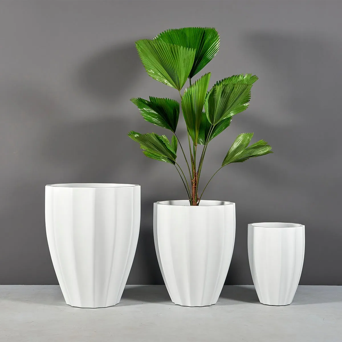 Alicante Fluted Round Planter