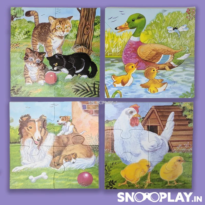 Animal Puzzle (Series 0) | Set of 4 Jigsaw Puzzles