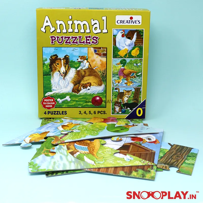 Animal Puzzle (Series 0) | Set of 4 Jigsaw Puzzles