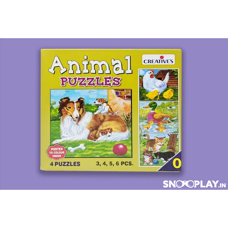 Animal Puzzle (Series 0) | Set of 4 Jigsaw Puzzles