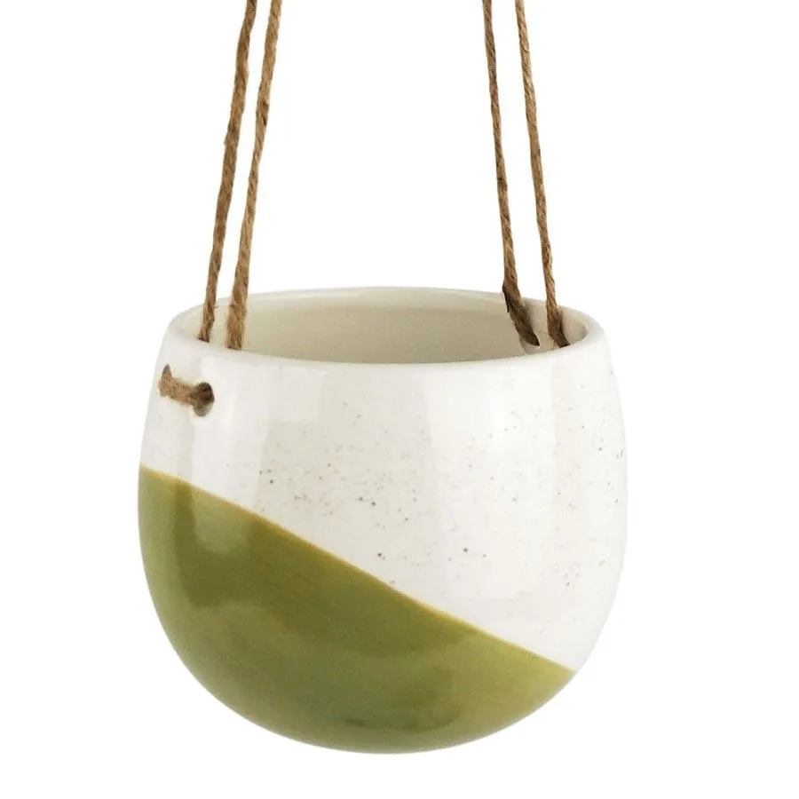 Avery Hanging Planter - Small Green