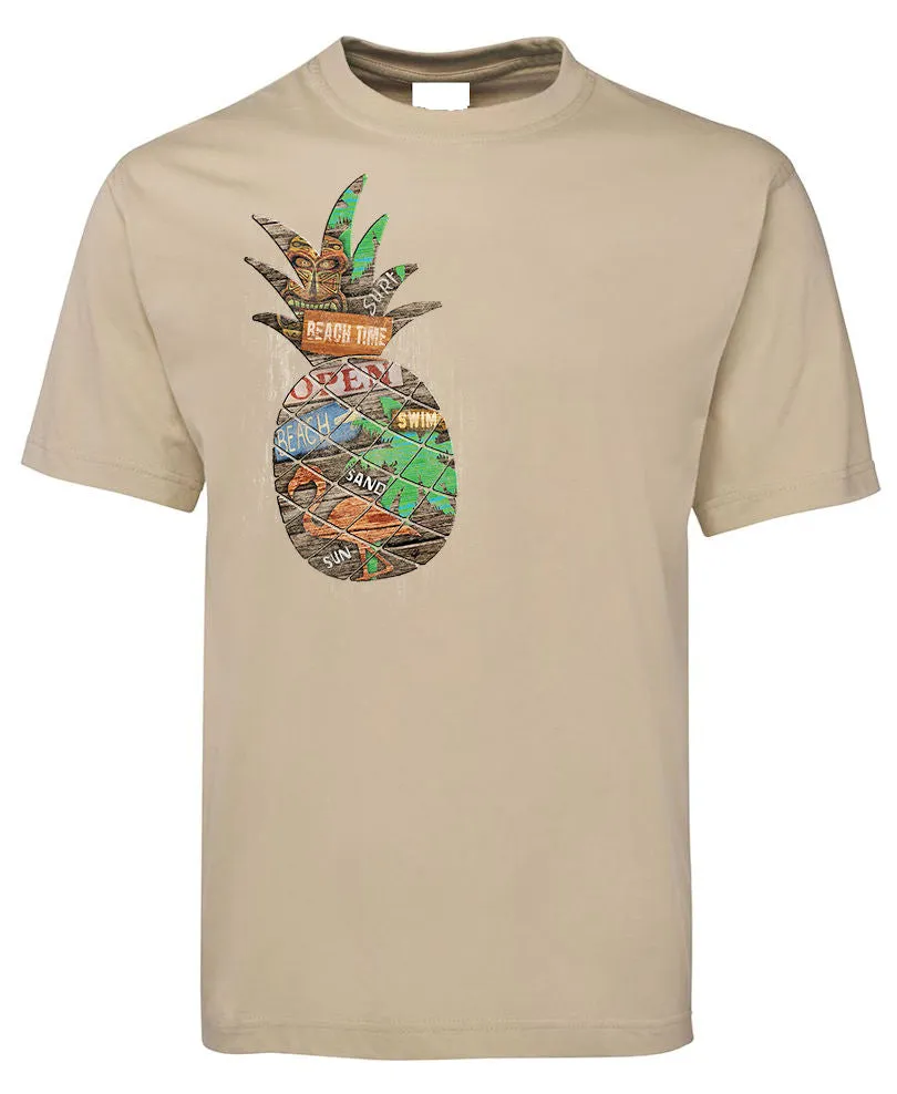 Beach Pineapple Logo T-Shirt (Bone)