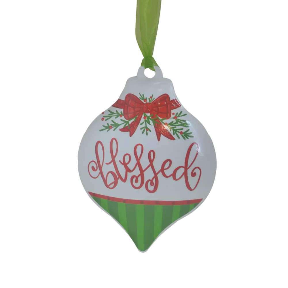 BLESSED TEARDROP ORNAMENT