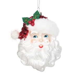 Blown Glass Vintage Santa Ornament