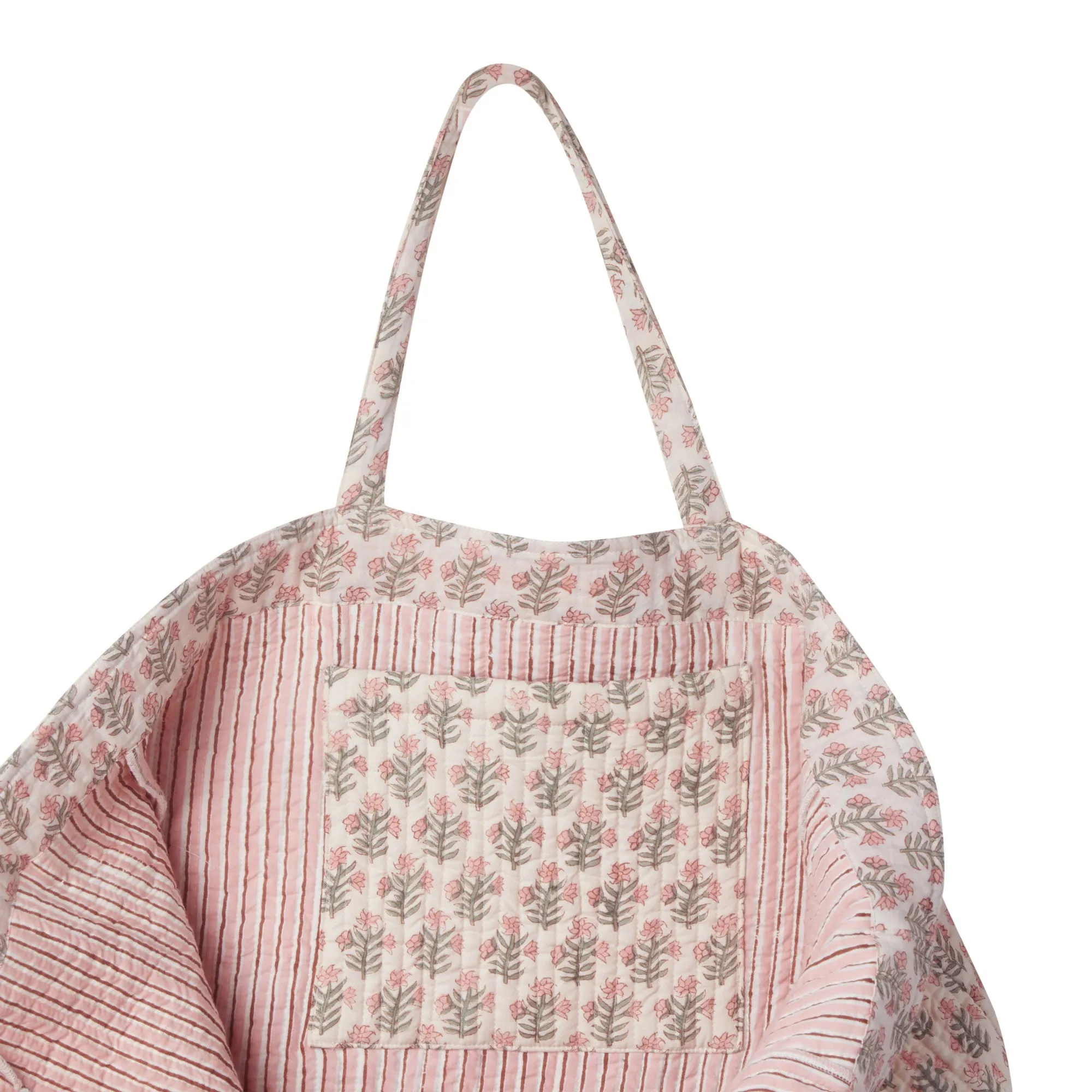 Bonheur du Jour Paris Shopper Bag Madurai Rose/Vert Tu