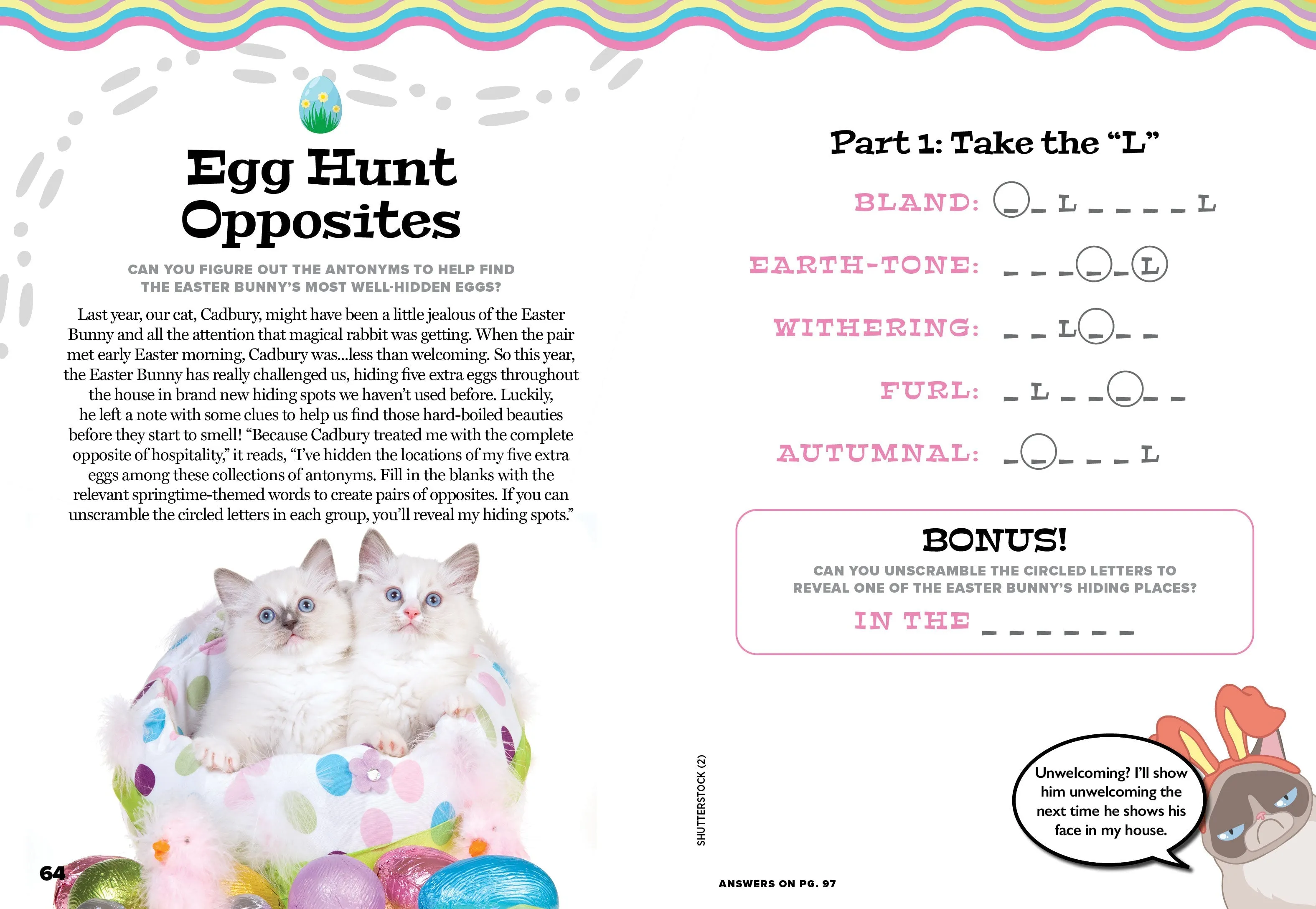 Cat Pawzzles - Easter Themed Brainteasers: Word Search, Codebreaking, Spot The Difference Riddles & More! (Digest Size)