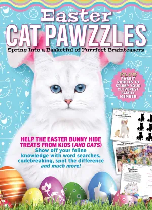 Cat Pawzzles - Easter Themed Brainteasers: Word Search, Codebreaking, Spot The Difference Riddles & More! (Digest Size)