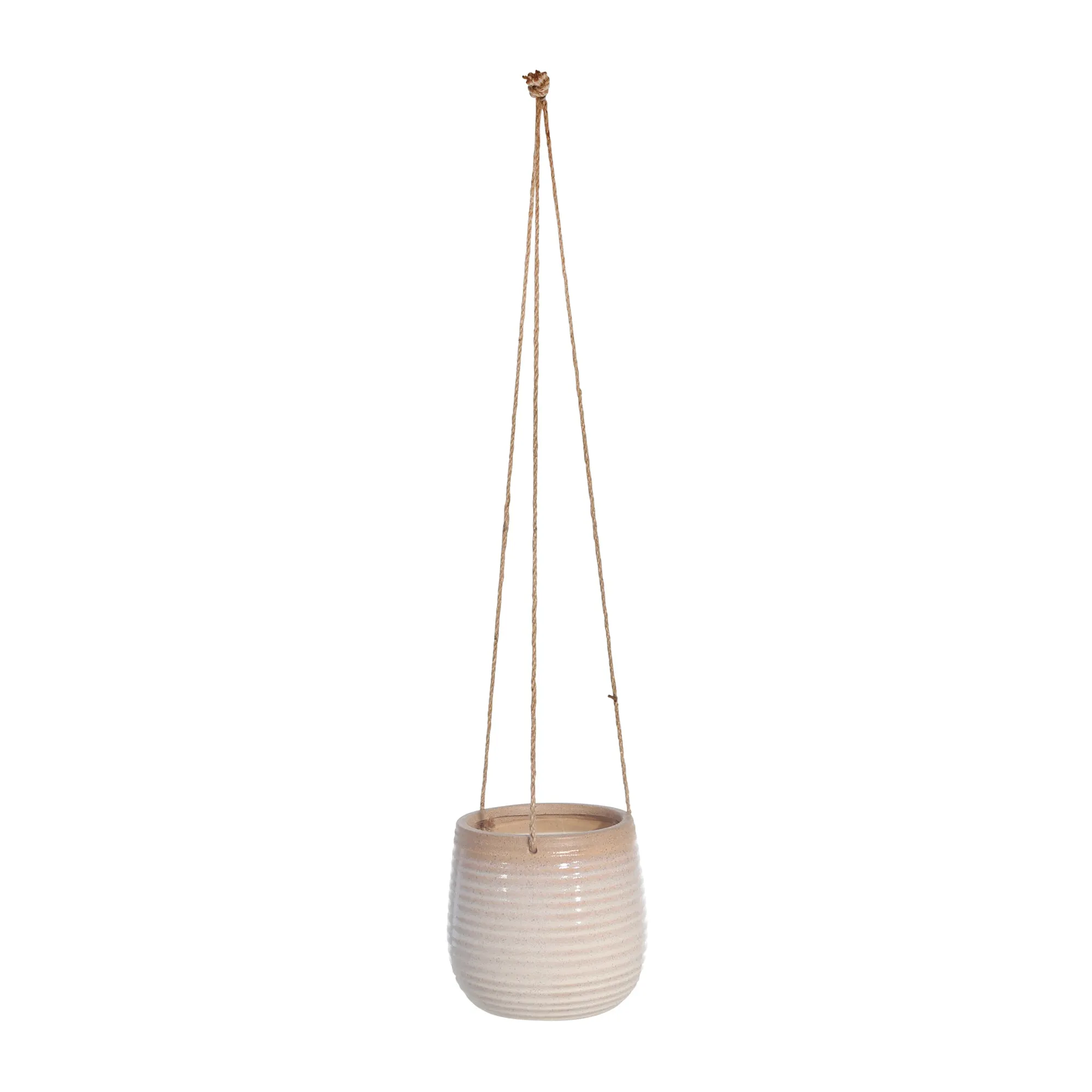 Ceramic 6" Hanging Planter,Beige