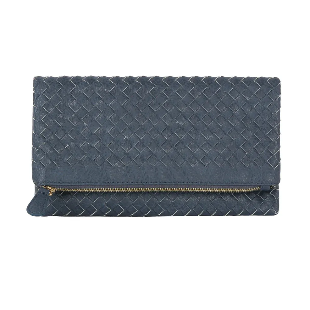 Chic Zipper Braid Crossbody Clutch