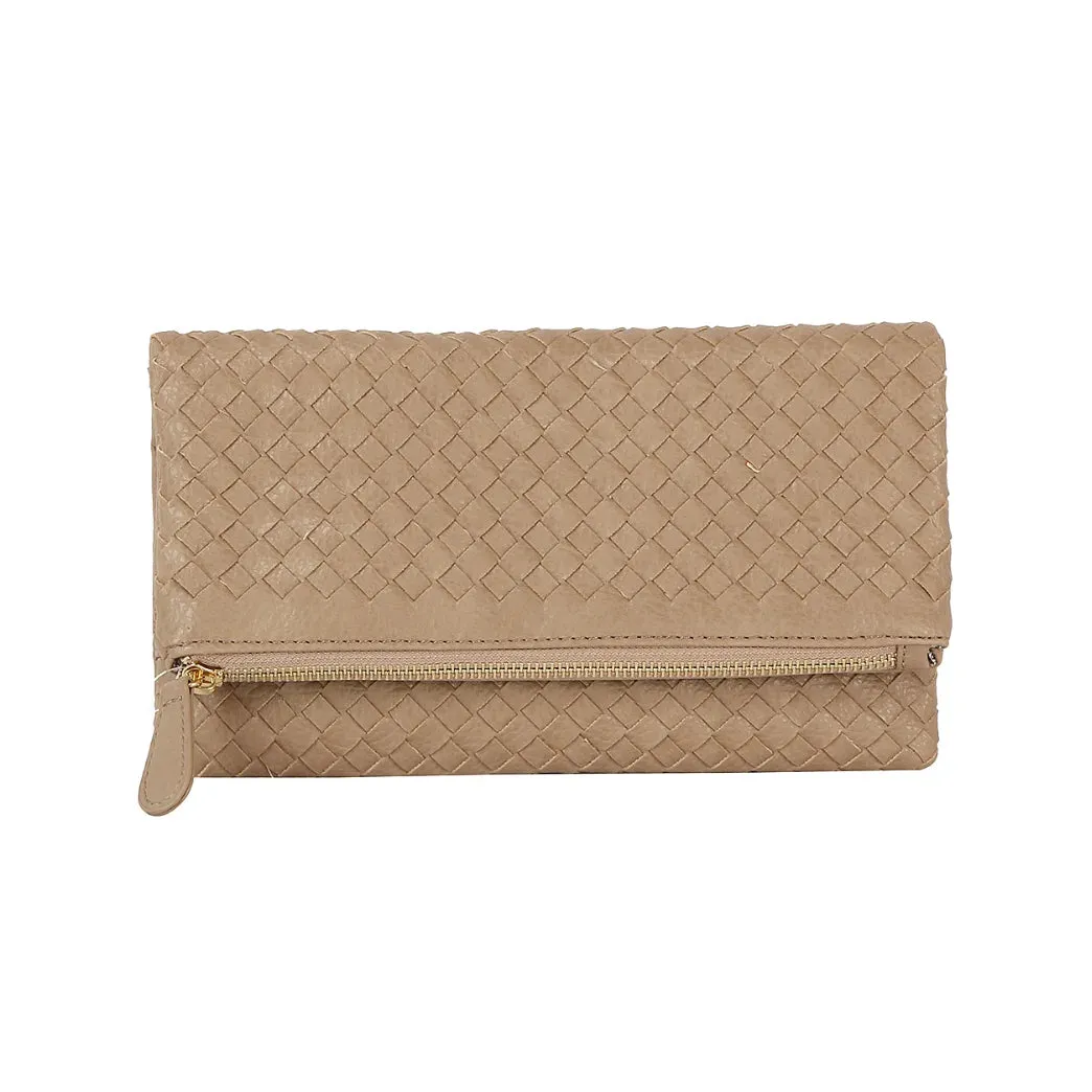 Chic Zipper Braid Crossbody Clutch