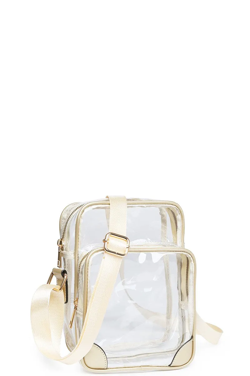 Clear Zipper Crossbody Bag