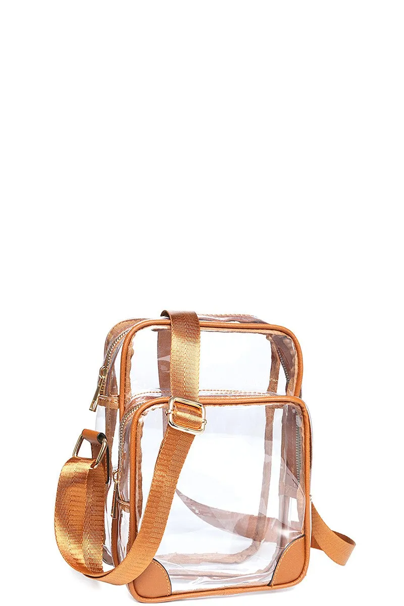 Clear Zipper Crossbody Bag