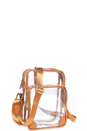 Clear Zipper Crossbody Bag