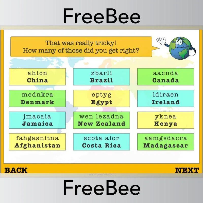 Countries of the World Brain Teasers