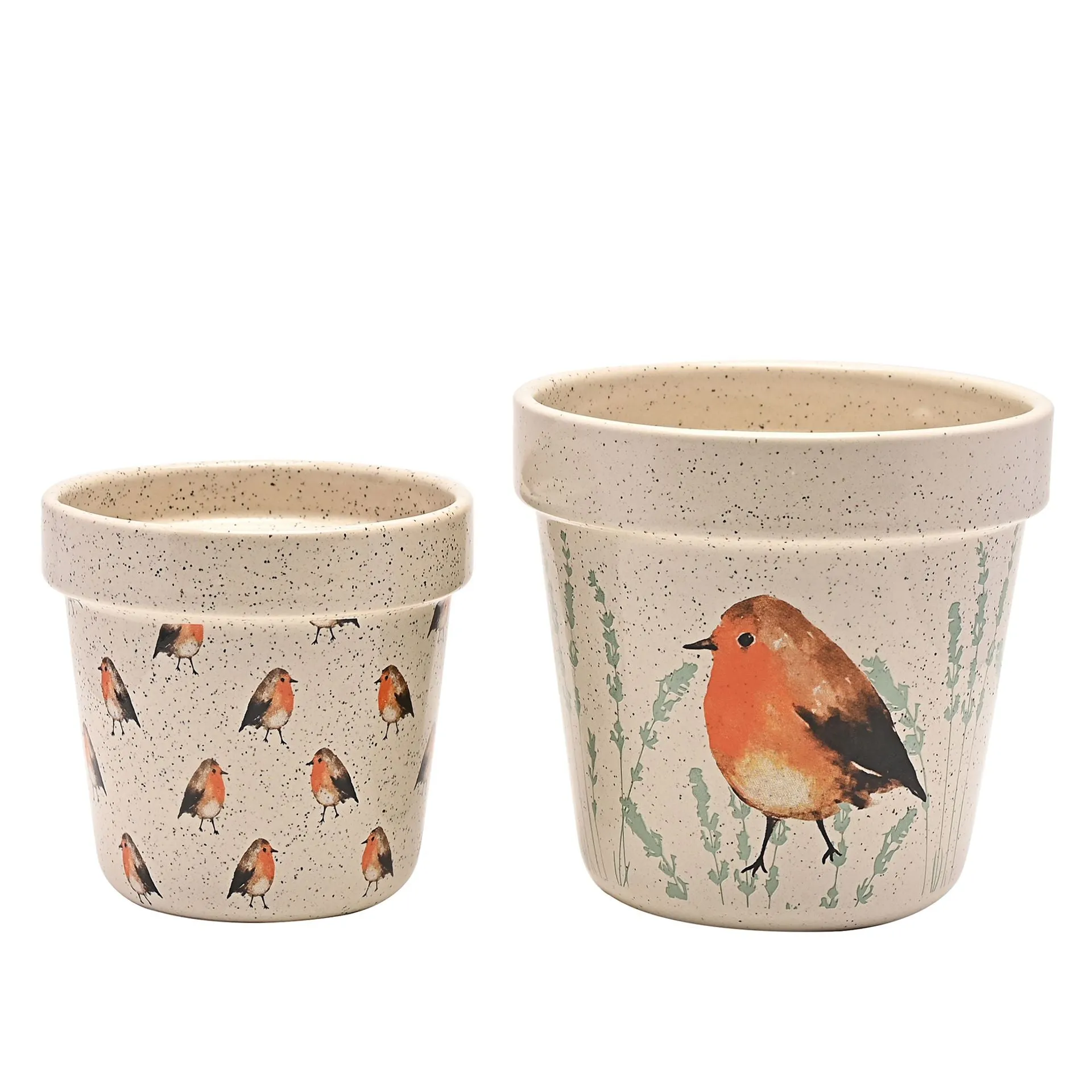 Country Living Set Of 2 Planters Robin