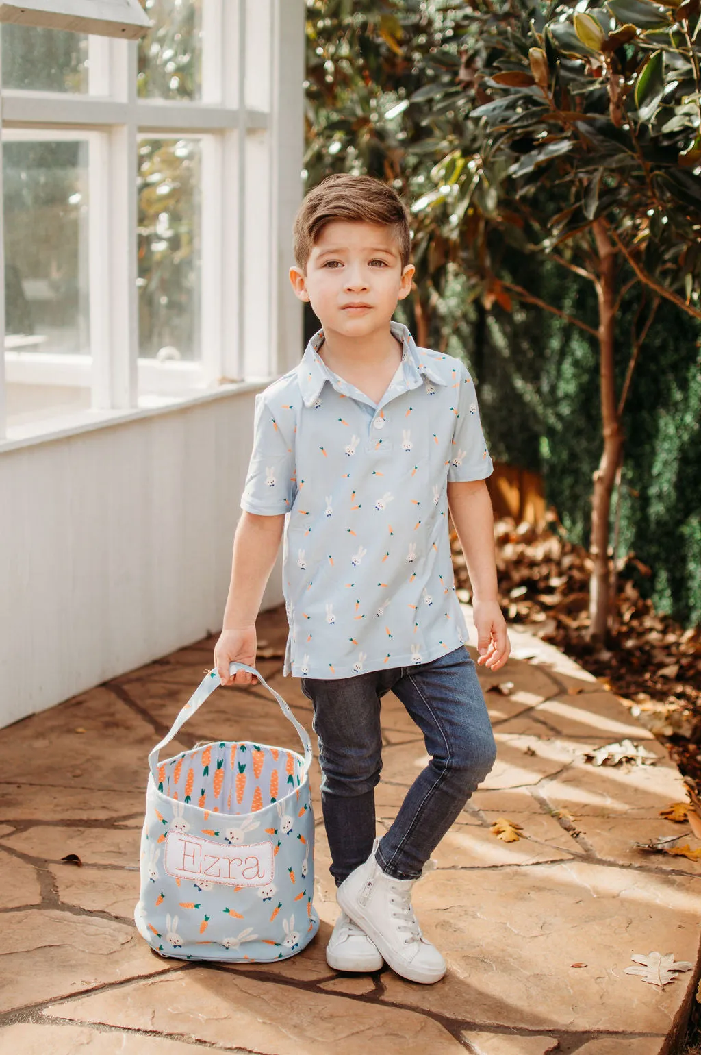 Easter Basket - Blue Carrots