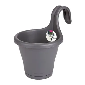 Elho 19cm Anthracite Single Corsica Easy Hanger Planter