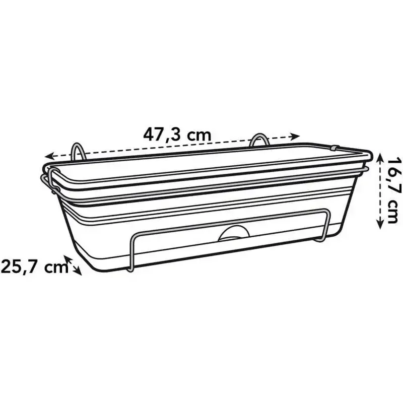 Elho Barcelona All-In-One Hanging Fence Trough - Assorted Colours - 50cm