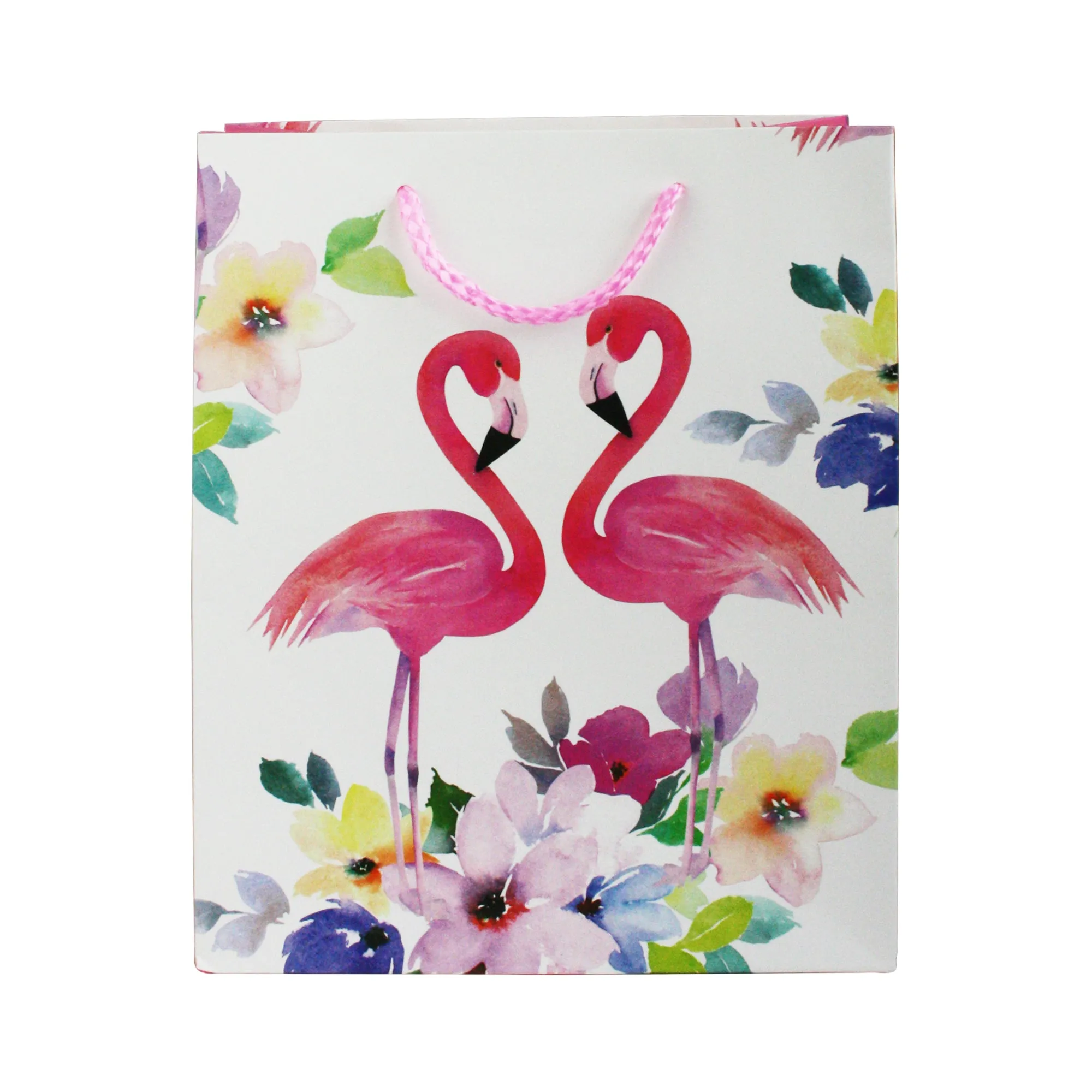 Floral & Flamingo Print Gift Bags - Set Of 4, (Sizes Available)