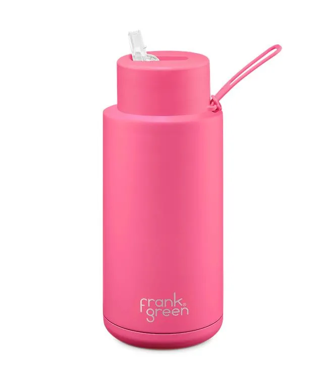 Frank Green 34oz Reusable bottle (Neon Pink)