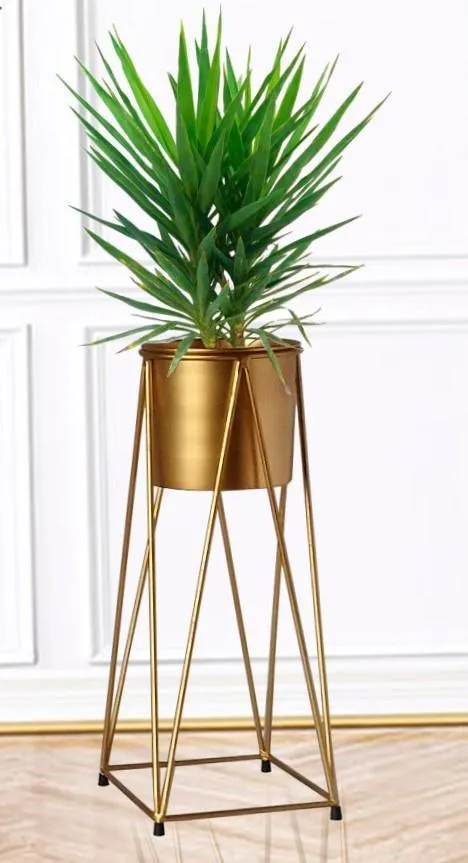 GOLDEN DIAMOND CROSS PLANTER SET OF 2