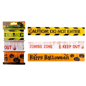 Halloween Fright Tape Printed 3x3m Pack