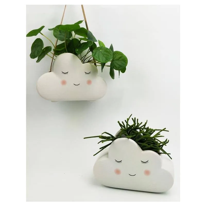 Hanging Cloud Planter - Pink