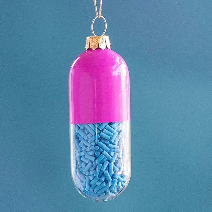 Happy Pills Ornament By Glitterville