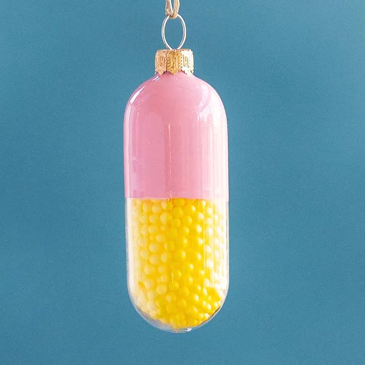 Happy Pills Ornament By Glitterville