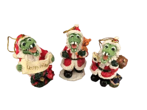 Holiday Cheer Alligator Ornaments and Figurines - 3 in set or purchase individually!