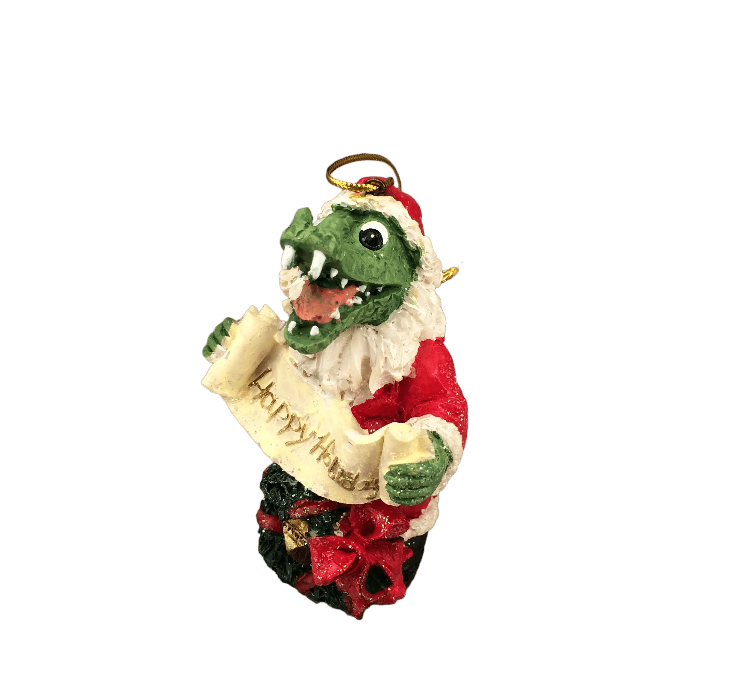 Holiday Cheer Alligator Ornaments and Figurines - 3 in set or purchase individually!