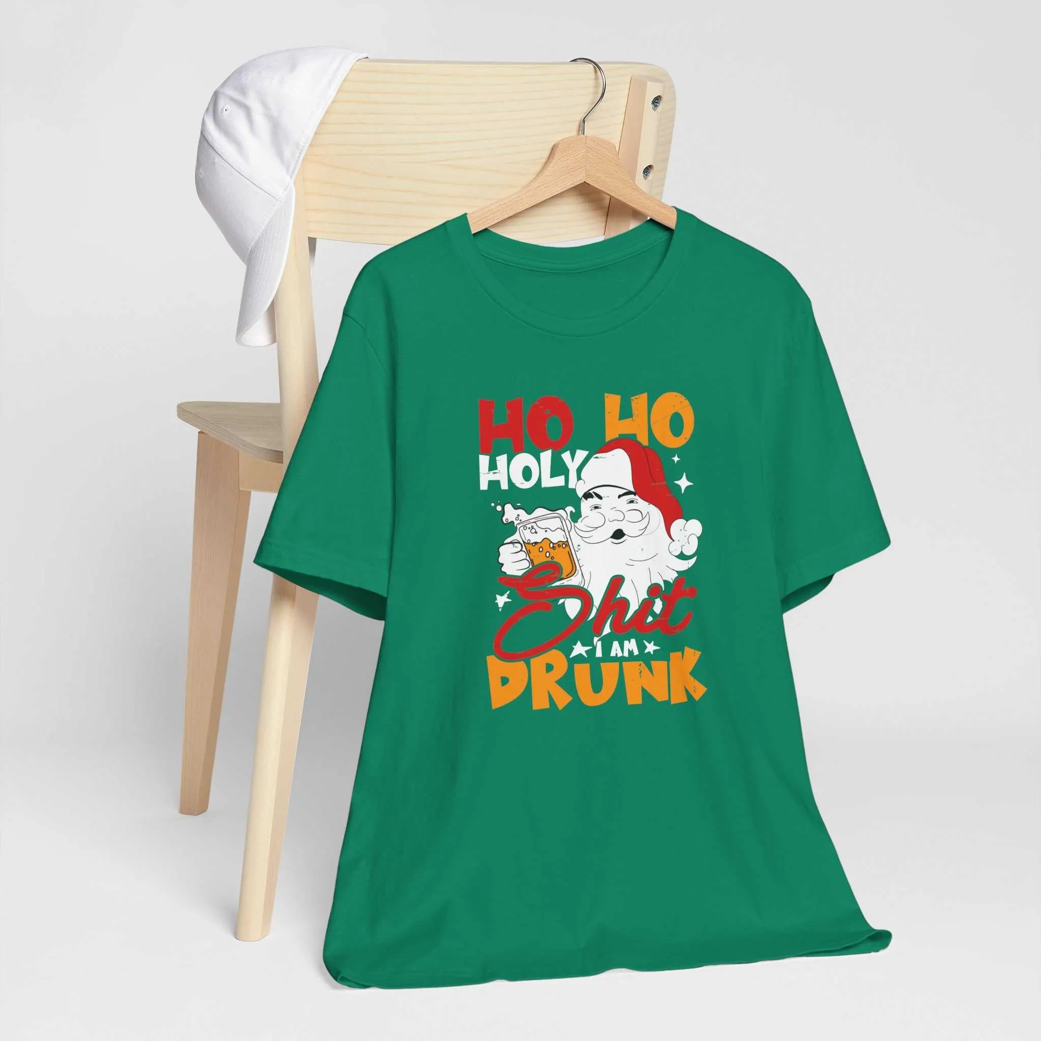 Holiday Funny Alcohol Drunk Santa Xmas T Shirt | Festive Cheer