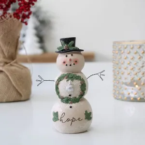 Hope Snowman with Festive Wreath