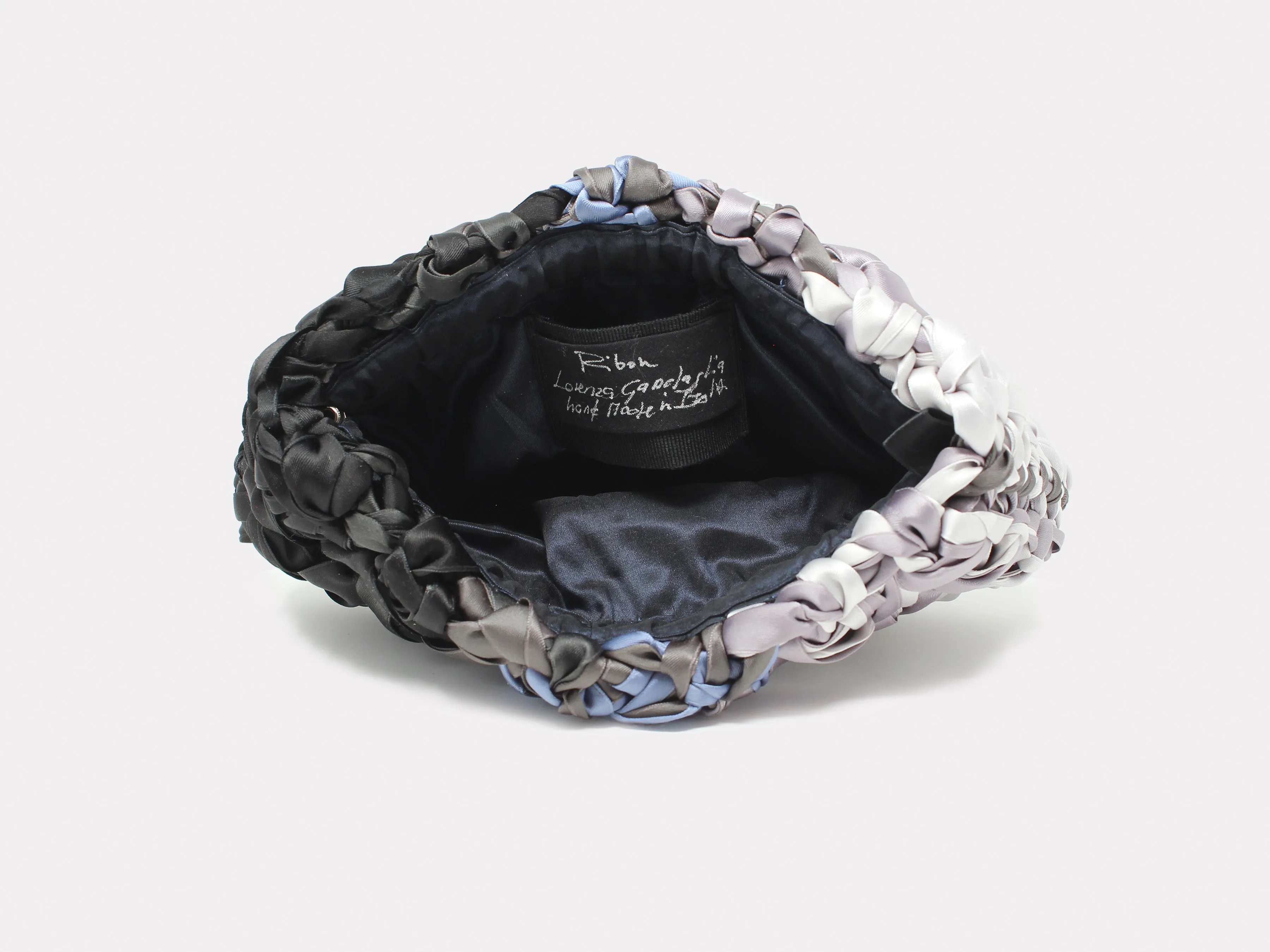 Lorenza Gandaglia Ribbon Clutch Grey