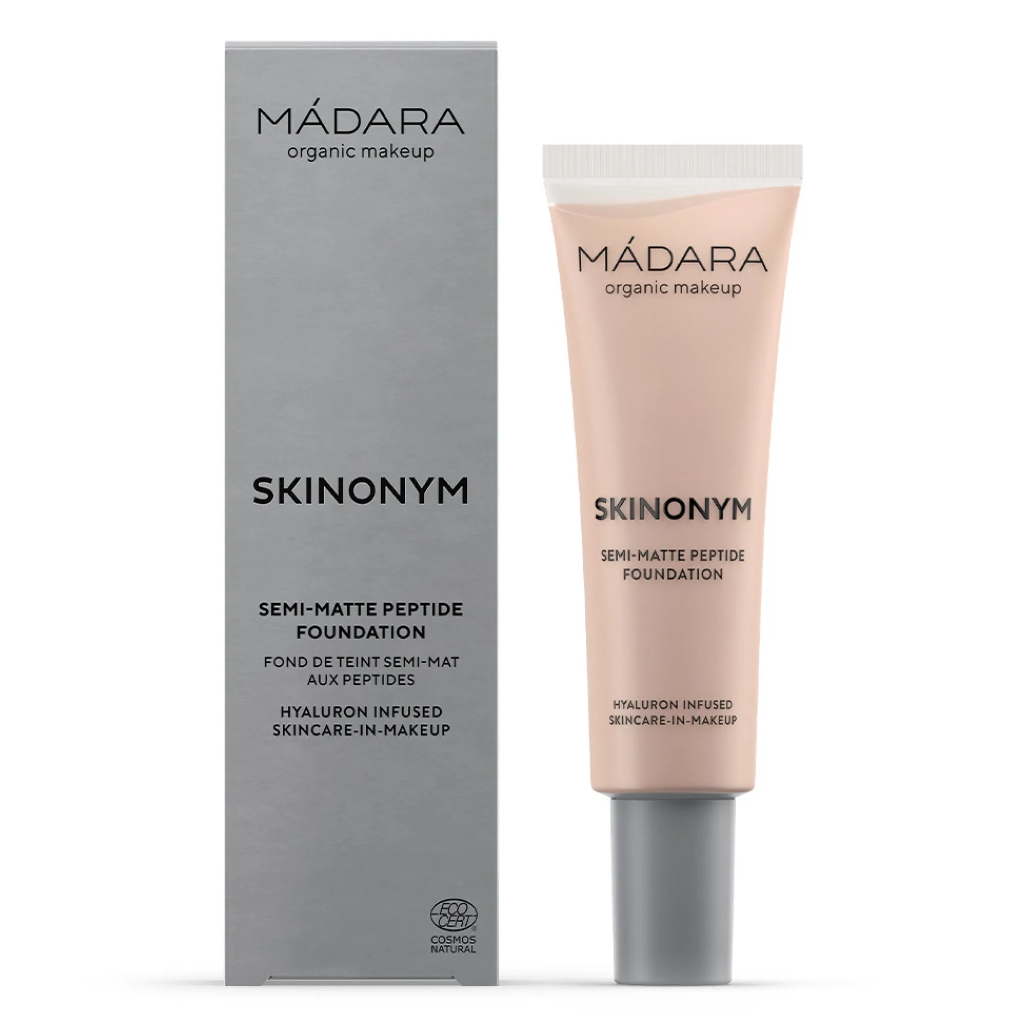 MADARA SKINONYM Semi-Matte Peptide Foundation, #30 ROSE IVORY 30ml