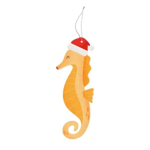 Mele Orange Seahorse Ornament