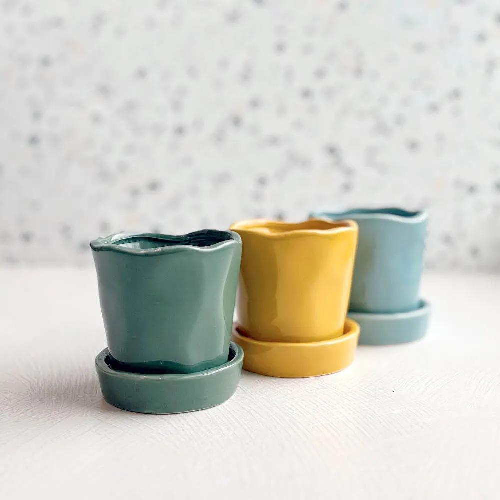 Mini Pot & Saucer by Danica