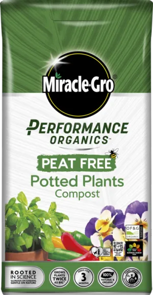 Miracle-Gro Performance Organic Peat Free Potted Plants Compost 10L