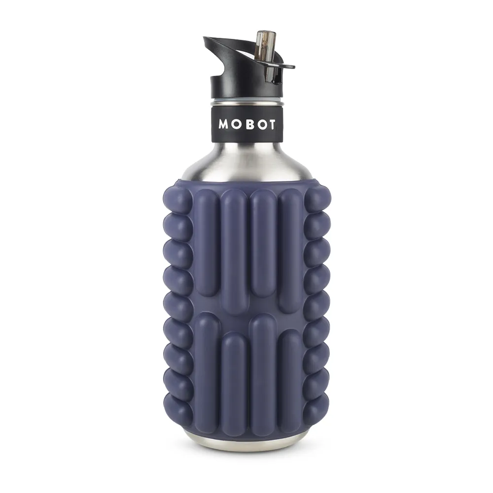 Mobot Big Bertha 1.2L Foam Roller Water Bottle-Purple