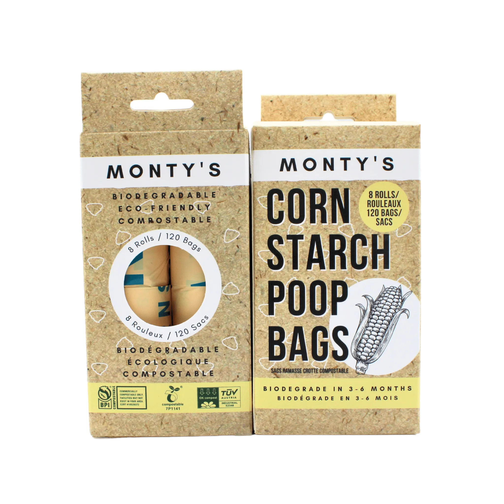 Monty's Compostable Corn starch Poop Bags