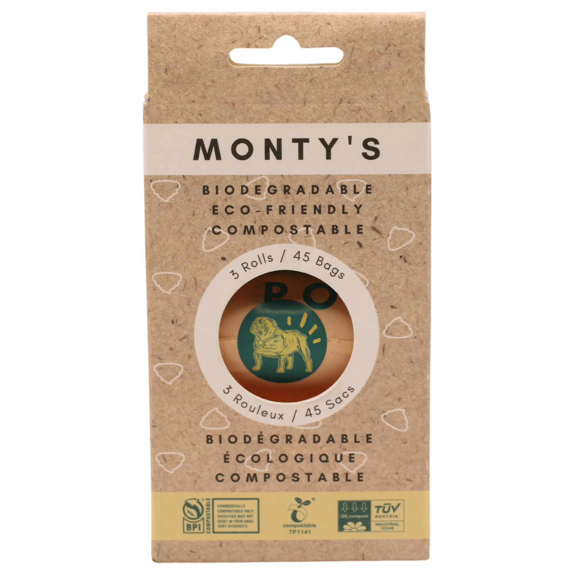 Monty's Compostable Corn starch Poop Bags