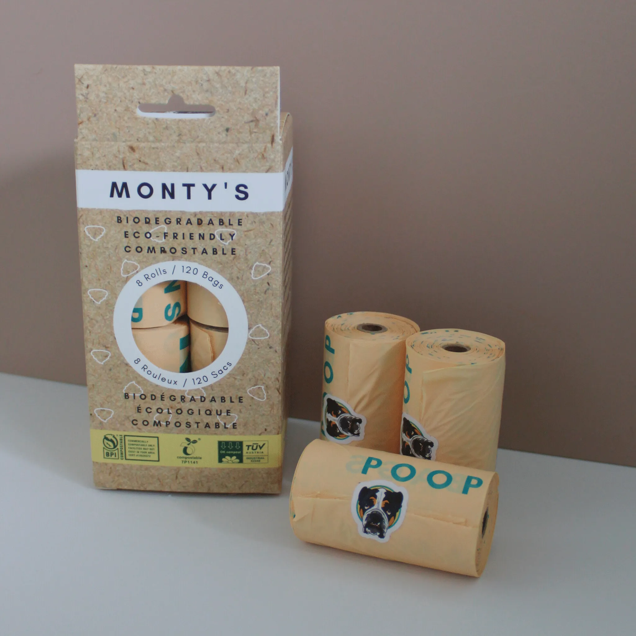 Monty's Compostable Corn starch Poop Bags