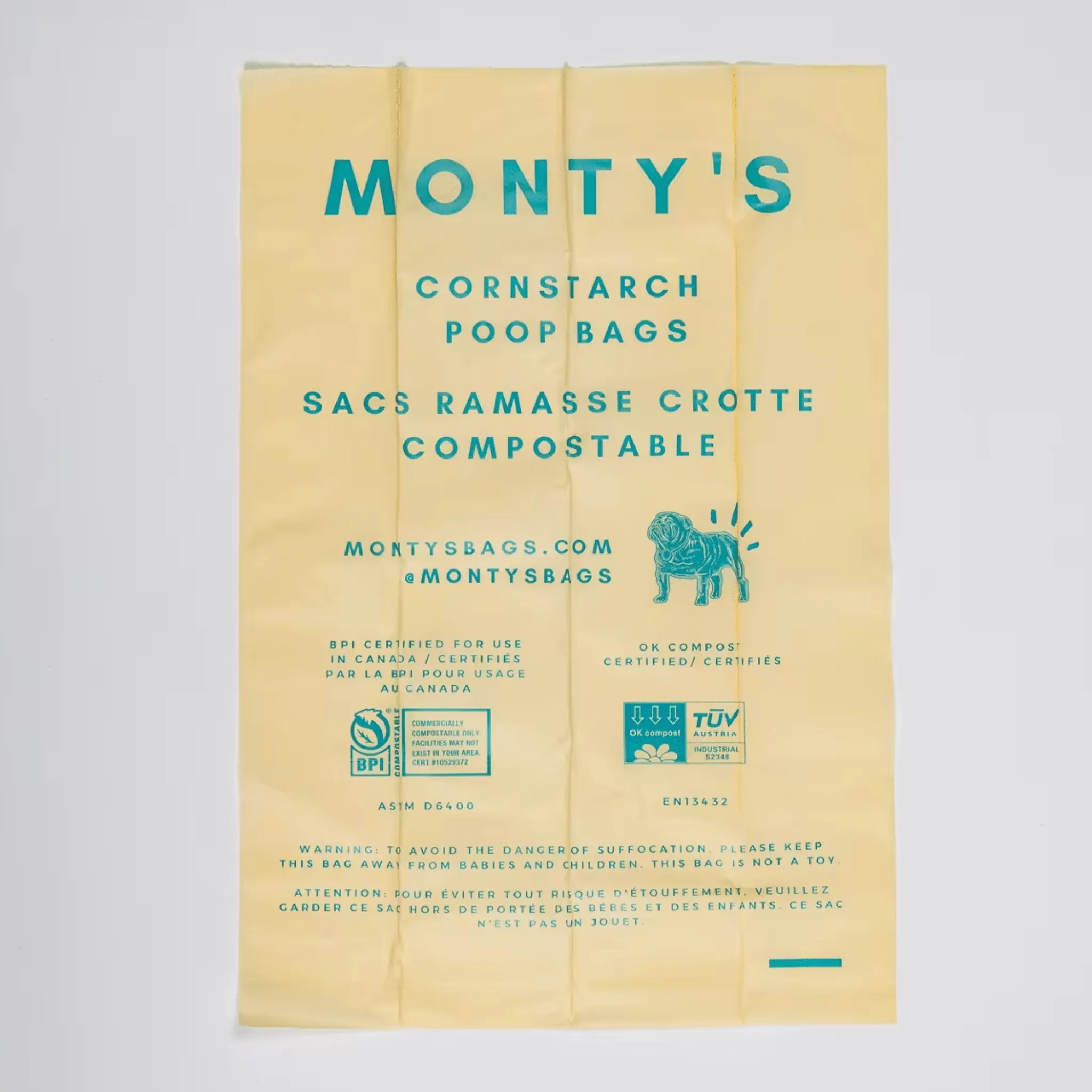 Monty's Compostable Corn starch Poop Bags