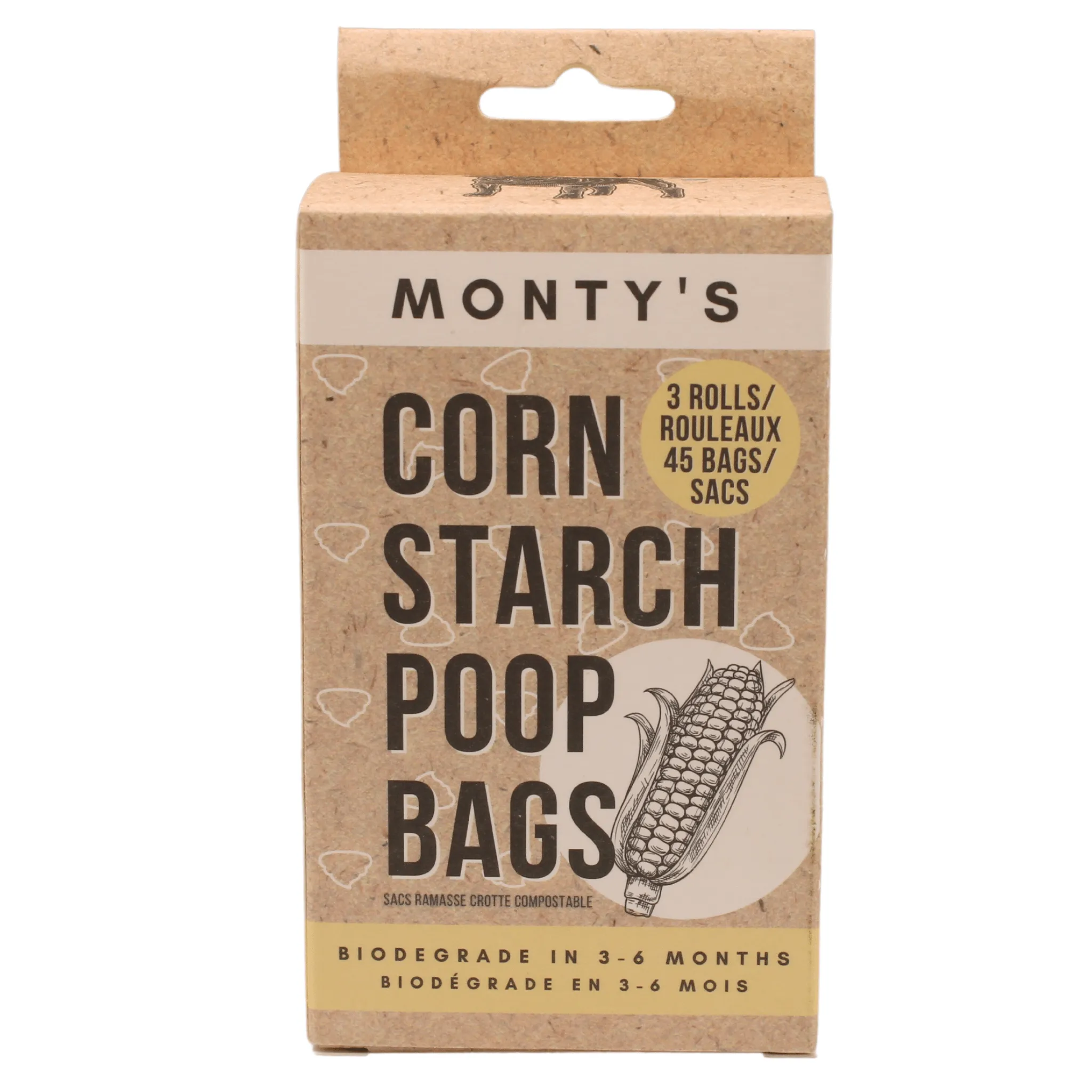 Monty's Compostable Corn starch Poop Bags