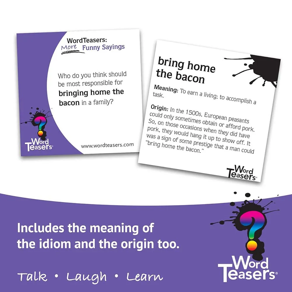 More Funny Sayings Conversation Cards