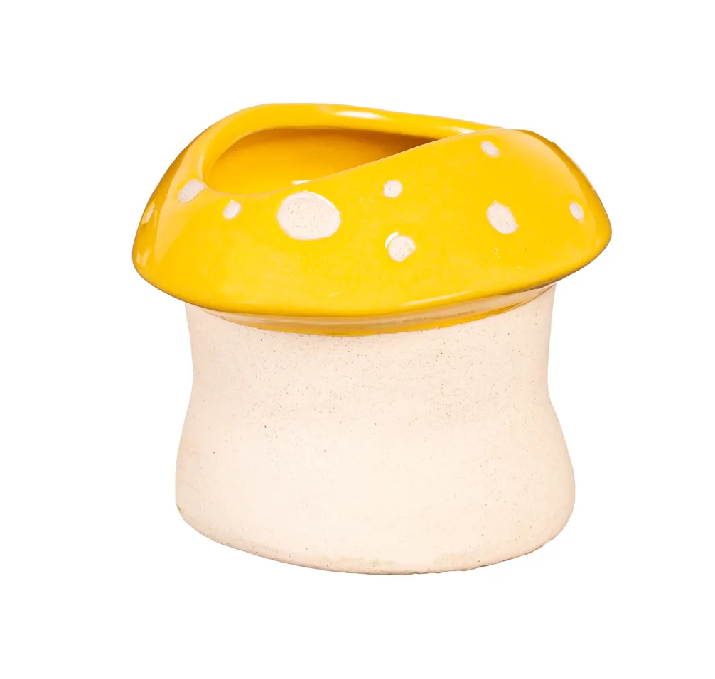 Mushroom Ceramic Planter, 3 Colors