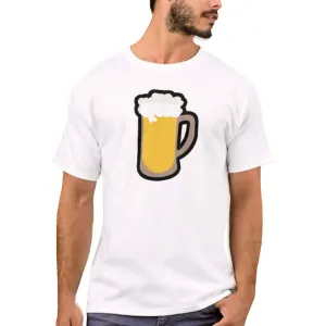 Nutcase Designer Round Neck Men's T-Shirt Wrinkle-Free Poly Cotton Tees - Beer Glass