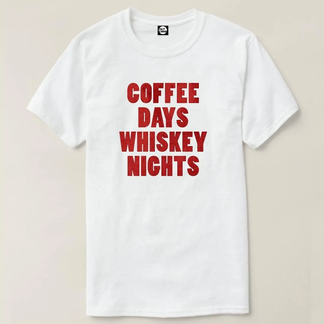 Nutcase Designer Round Neck Men's T-Shirt Wrinkle-Free Poly Cotton Tees - Coffee Days