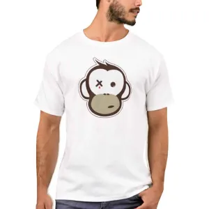 Nutcase Designer Round Neck Men's T-Shirt Wrinkle-Free Poly Cotton Tees - Crying Monkey