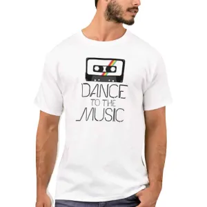 Nutcase Designer Round Neck Men's T-Shirt Wrinkle-Free Poly Cotton Tees - Dance to The Music